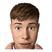 smiling boy with brown hair sticker