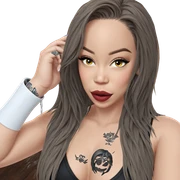 mysterious girl with tattoos sticker