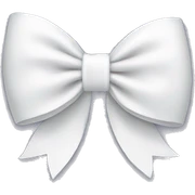 White bow  sticker