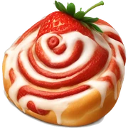 Strawberry cinnamon roll  sticker