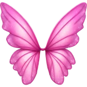 Pink sparkly fairy wings  sticker