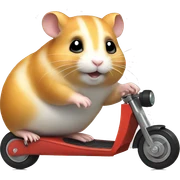 hamster on motorroller sticker