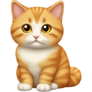 Orange munchkin cat sitting sticker