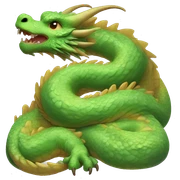 realistic chinese earth dragon curled up sleeping sticker