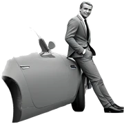 stylish boy in greyscale suit sticker
