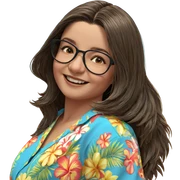 smiling girl in hawaiian shirt sticker