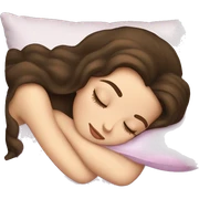 sleeping beauty brunette white girl with a silk pillow sticker