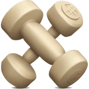 Beige dumbbells sticker
