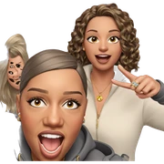 selfie with friends and jewelry sticker