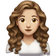 White girl with wavy brown hair sticker