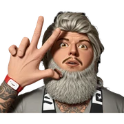 tattooed male with facial hair sticker