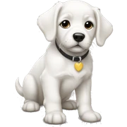 White puppy sticker