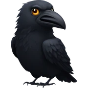 Horror crow sticker