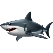 Shark with a top hat sticker