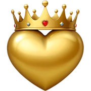 Heart with crown  sticker