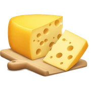 slices of cheese next to a cheese slicer sticker