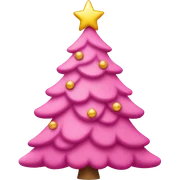 Pink Christmas tree  sticker
