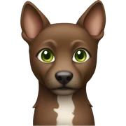 brown color animal with khaki green eyes sticker