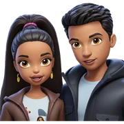 brother and sister portrait sticker