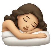 Brunette girl sleeping sticker