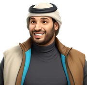 smiling man in jacket hat sticker