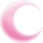pink crescent moon sticker