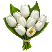 white tulip bouquet  sticker