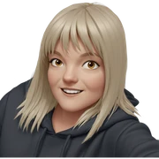 smiling girl in hoodie sticker