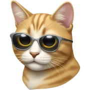 Cat with sunglasses sticker