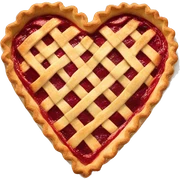 Heart shaped pie sticker