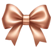 rose gold bow sticker