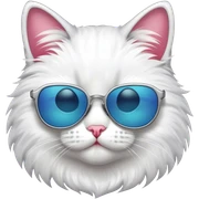 Cat with sunglasses sticker