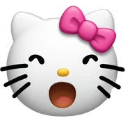 Hello kitty long face sticker