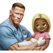 John cena visiting a kid in the hospital sticker