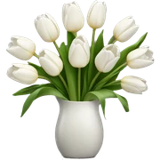 white tulip bouquet  sticker