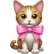 cat with a pink bow sticker