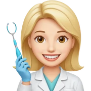 Dentista mujer feliz sticker
