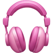 Pink headphones  sticker