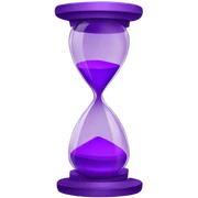 purple hourglass sticker