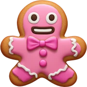 pink gingerbread cookie  sticker