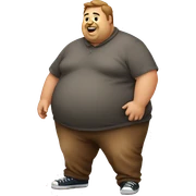 fat guy whith bear sticker