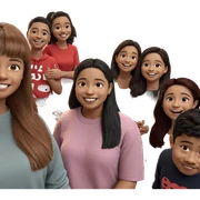 smiling friends indoors together sticker