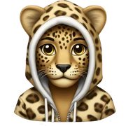 leopard wearning a hoodie sticker