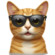 Cat with sunglasses sticker