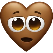Brown heart sticker