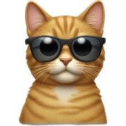 Cat with sunglasses sticker