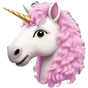 Pink fluffy unicorn  sticker