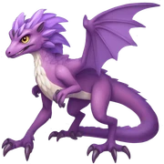 Mauve-violet-colored anthro-raptor-dragonkin-scalie-sona-Fakémon-hybrid with a mane on head and back full body sticker