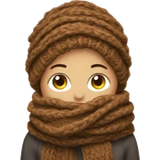 brown knitted Scarf sticker