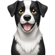 Black and white dog  sticker